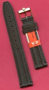 CINTURINO CAVADINI VERA PELLE MARRONE EXTRA LUNGO 18mm e FIBBIA ORO OMEGA VINTAGE - Foto 1 di 4