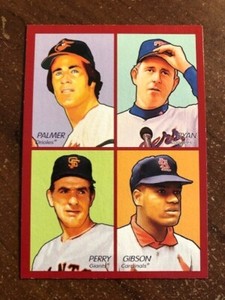 2009 Upper Deck Nolan Ryan, Goudey Red, 4in1, Palmer, Ryan, Perry, Gibson