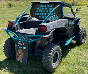 Kawasaki Teryx KRX-2 Flip Me Rear Dust Screen (2 SEATER) By GrilleAdz® - Picture 1 of 5