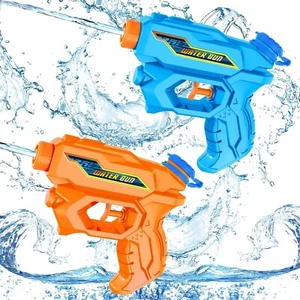2 Pack Water Guns for Kids,Small Water Blaster Toys for Outdoor Fun, Blue-Orange - Picture 1 of 7