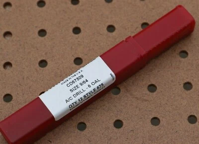 TITAN CD67509 AIRCRAFT EXTENSION DRILL 6" 135°  9/64" FLUTE 1-3/4" PACK of 12 - Image 1 of 2