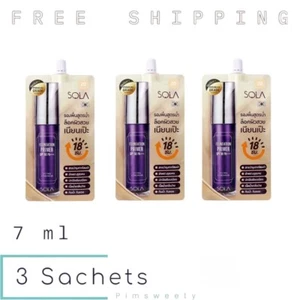 3 Sachets X 7 ml Sola Ginseng Foundation Primer SPF50 PA+++ #20 White Skintone - Picture 1 of 15