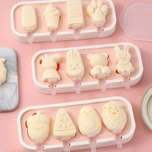 Cartoon Popsicle Molds Food Grade Silicone Ice Cube Tray Party Supplies - Picture 1 of 16