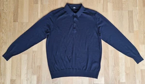 UNIQLO Herrenpullover Polokragen Merinowolle Blau Size XL - Bild 1 von 5