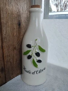 Vintage French Revol Porcelain Oil Cruet Bottle La Porcelain Culinaire - Picture 1 of 8