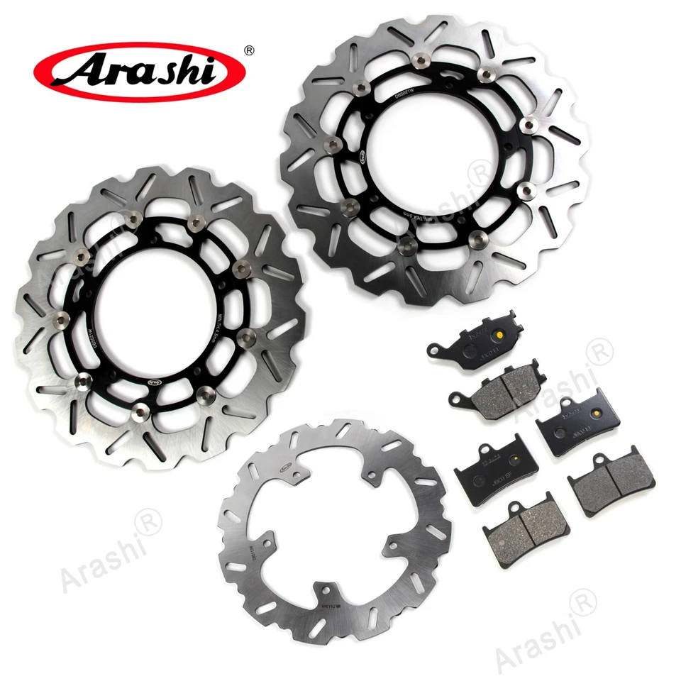 For Yamaha FZ8 /Fazer 8 800 2011-2015 Front Rear Brake Disc Rotor Brake Pads — 第 1/4 张图片
