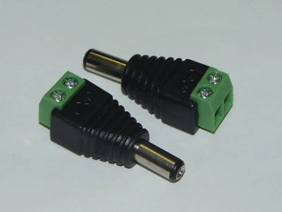 50 Pack Mini Power plug 2.1MM with Screw mount ends for security cameras & Alarm - Image 1 of 4