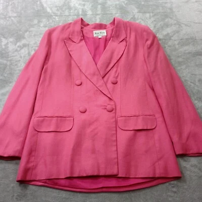 Pantalones de lino vintage traje para mujer talla 10 Barbie PInk pantalones blazer chaqueta diseñador Foto 1 de 4