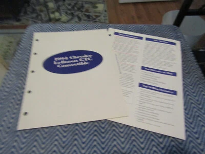 Chrysler Lebaron GTC 1994 convertible distribuidor sala de exposición álbum folleto conjunto Foto 1 de 3