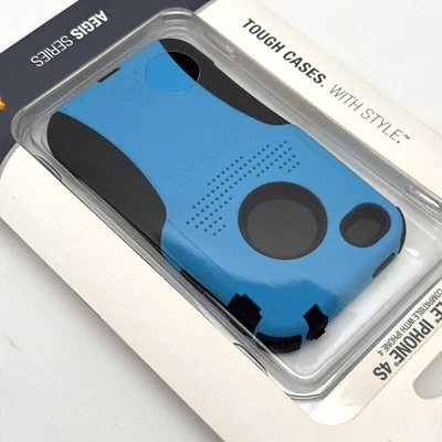 Trident Aegis Blue Dual-Layer Military Grade Cover Rugged Case for iPhone 4S/4 - Image 1 of 4