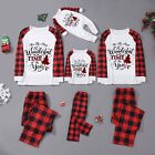 Men Dad Father Christmas Set Family Clothes Printed Long Sleeve Tops Long