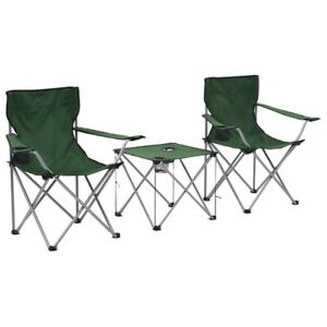 3 Pcs Camping Table Chairs Portable Folding Outdoor Hiking Picnic Furniture Set
