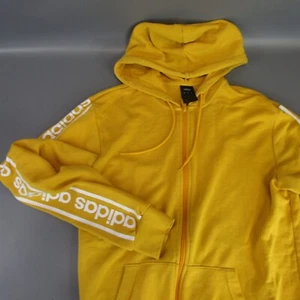 Adidas Full Zip Hoodie Men's Size M Hooded Sweatshirt Butter Spell Out Sleeves - Imagen 1 de 9