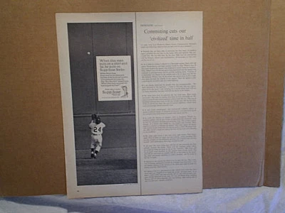 1966 WILLIE MAYS 1954 WORLD SERIES CATCH,supp-hose,AD PRINT ONLY,new york giants - Image 1 of 2