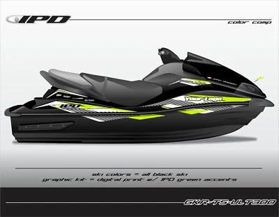 Kit de gráficos de grabación de diseño IPD TS para Kawasaki Ultra 300 y 310 Foto 1 de 4