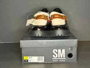 SM New York Alix Damen-Loafer mit Keilabsatz Größe 9 schwarz/braun/weiß neu im Karton - Bild 1 von 5