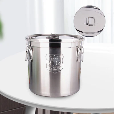 HOT!!6 L Stainless Steel Airtight Canister, 1.3Gal Canisters Container with Lids - Image 1 of 4