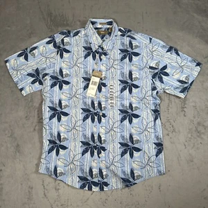 Natural Issue faltenfreies Hawaiihemd mit Laubkragen Button-Down neu mit Etikett Gr. SM - Bild 1 von 3