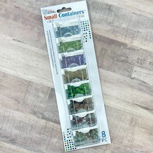 NEW Bead Storage Solutions 8 Piece Small Containers Elizabeth Ward Craft Storage - Picture 1 of 7