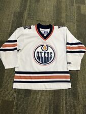 Vintage 90s Ccm Nhl Edmonton Oilers White Hockey Jersey Mens M