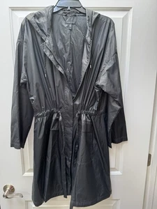 EILEEN FISHER Raincoat Women’s Plus Size 1X Black Very Lightweight - Picture 1 of 10