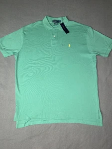 Polo Ralph Lauren Para Hombre Polo Verde Grande Algodón Clásico Nuevo Con Etiquetas - Imagen 1 de 4