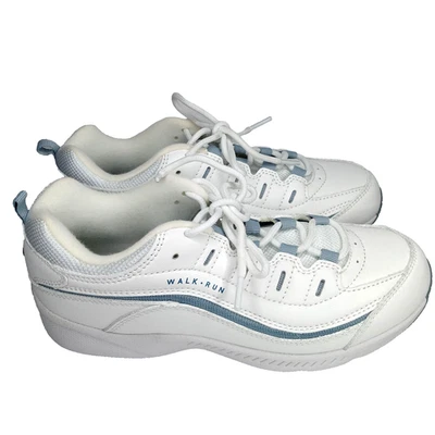 Easy Spirit Romy Sneakers Womens Sz 7W White Leather/Blue Walking Running Shoes - Image 1 of 4
