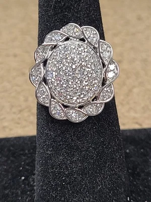 White Lab-Grown Diamond G-H Rhodium Over Sterling Silver Ring 1.00ctw SZ6 - Image 1 of 2