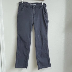 Carhartt Hose Damen 8 kurz grau robust Flex lockere Passform Canvas Arbeit Utility - Bild 1 von 18