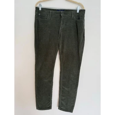 Pantalones ajustados Lucky Brand para mujer Lolita verde pana cepillada tiro medio 10/30 Foto 1 de 4