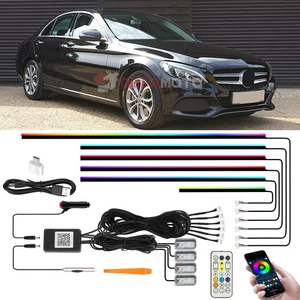 For Benz C350 C300 10 in 1 Car Interior LED Ambient Neon Light Atmosphere Lights - Picture 1 of 13