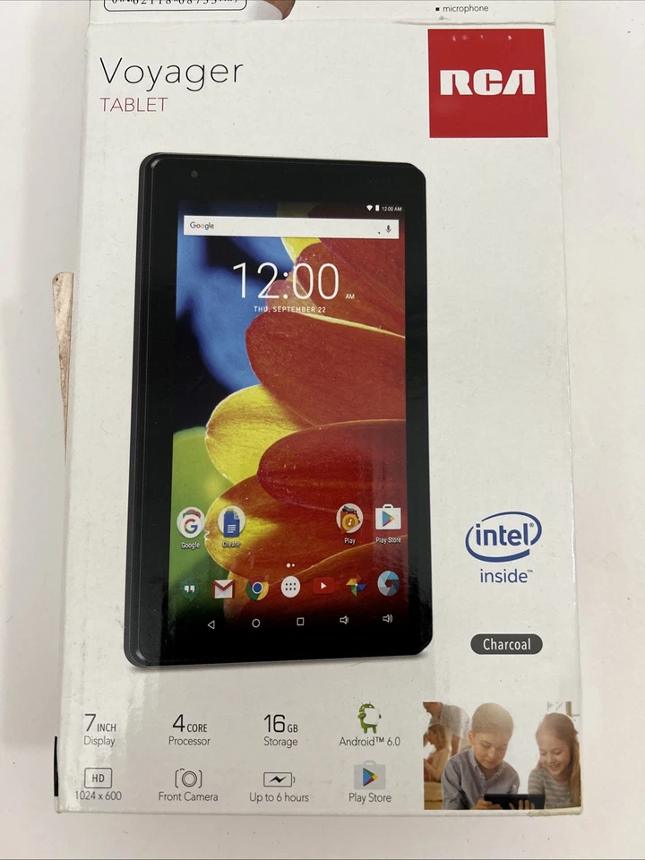 RCA Voyager 7" Black Tablet 16GB 4 Core Android 6.0 RCT6873W42 SKU 1387 - Image 1 of 4