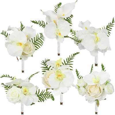 6 piezas centros de mesa de flores surtidos para mesas de boda centro de mesa de dama de honor ramo Foto 1 de 4