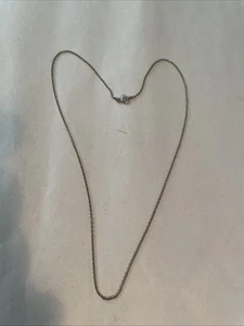 Vintage 925 Sterling Silver Italy Dainty Chain Necklace 18 Inches Long - Picture 1 of 7