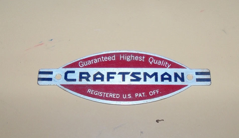 Craftsman 103 113 8" 10" Table Saw Power Tool Logo Badge Emblem Plate - Image 1 of 1