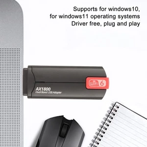 1800Mbps Dual Band WiFi Adapter With Dual 3dbi Antennas 2.4GHz 5GHz USB3.0 In CB - Bild 1 von 23