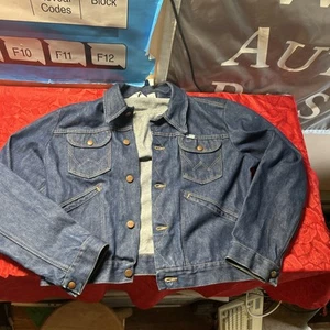 Chaqueta Denim De Colección WRANGLER Para Hombre Sin Fallas Años 70 Camionero Western Hecha en EE. UU. Talla 42 - Imagen 1 de 22