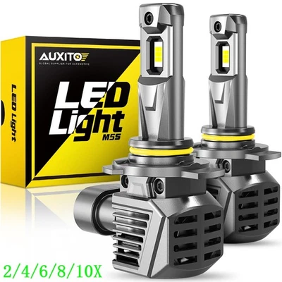 AUXITO Super Brillante LED 9012 Bombilla Faro Luz Alta Bajo Blanco HIR2 M5S 2/4X Foto 1 de 4