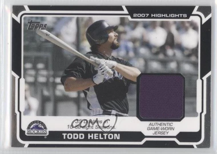 2008 Topps Highlights Relics Todd Helton #HR-TH HOF - Image 1 of 2
