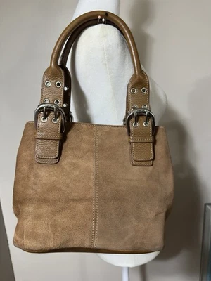 Bolso de Hombro Tignanello Marrón Gamuza Doble Asa Foto 1 de 4