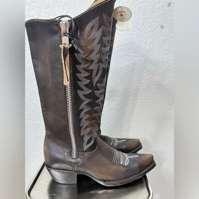 Idyllwind NUEVAS Botas Occidentales Miranda Lambert Marrón Hasta la Rodilla Cremallera Puntera Corta 9 Foto 1 de 4