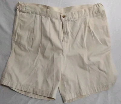 Pantalones Cortos Savane Elásticos Caqui Para Hombres 40 Beige Clásicos Plisados Informales Bolsillos NUEVO Foto 1 de 4