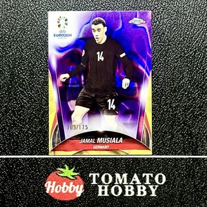 TOPPS CHROME UEFA EURO 2024 JAMAL MUSIALA /175 PURPLE LAVA REFRACTOR GERMANY - Picture 1 of 2