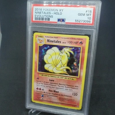 2016 Pokémon XY Evolutions Ninetales Holo PSA 10 15/108 RARE LOW POP HARD GRADE - Image 1 of 4