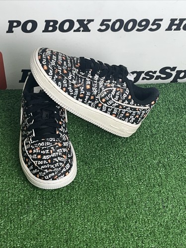 Nike Air Force 1 LV8 bambino Just Do It nero bianco arancione AT2976 001 taglia 11C