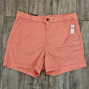 Gap Shorts Womens Size 16 Girlfriend Khaki Coral 5" Summer Spring Casual Coastal - Picture 1 of 10