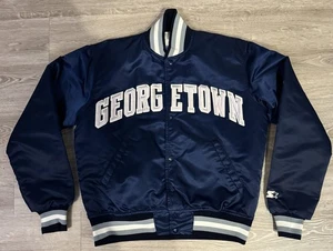 CHAQUETA DE INICIACIÓN GEORGETOWN HOYAS VINTAGE AÑOS 80/90 Talla Mediano (M) Hecho en Estados Unidos - Imagen 1 de 6