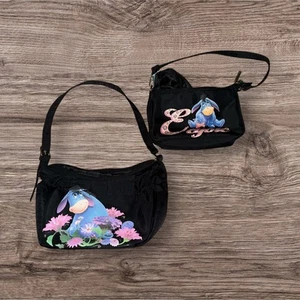 Mommy & Me Set Of Disney EEYORE Small Black Purses - Winnie The Pooh So Cute! - Picture 1 of 8