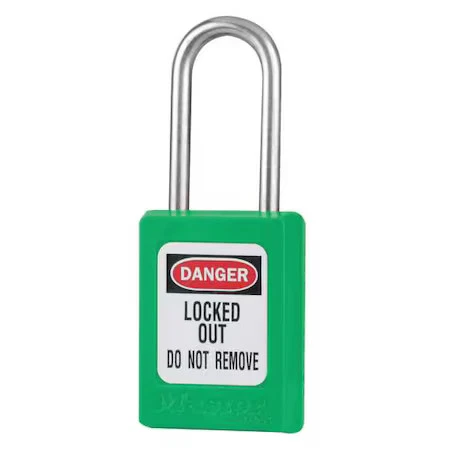 Master Lock S33kas3grn Lockout Padlock, Keyed Alike, Thermoplastic, Green, 1 - Image 1 of 1