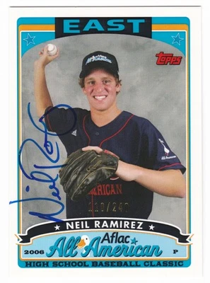 2009 Bowman Draft Neil Ramirez Auto #AFLAC-NR 2006 All-American Autograph #/240 - Image 1 of 2